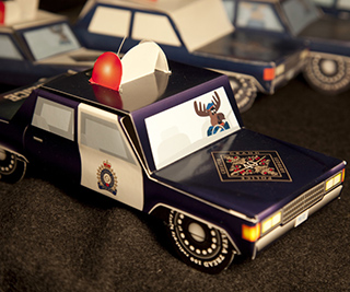 a toy paper car