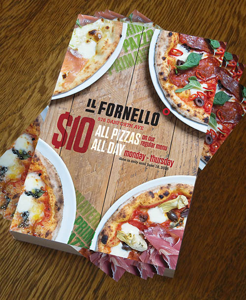 promotional postcards for il fornello