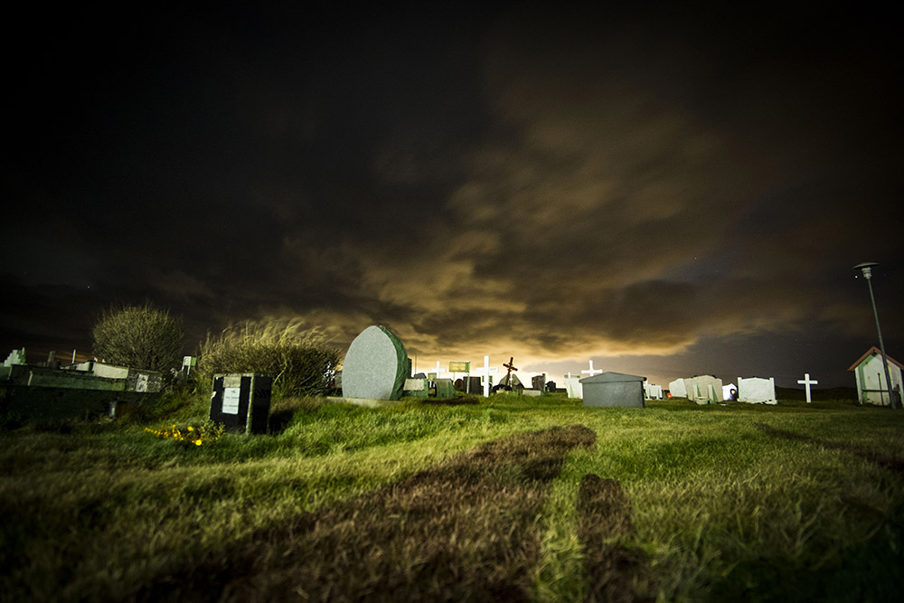 a graveyard