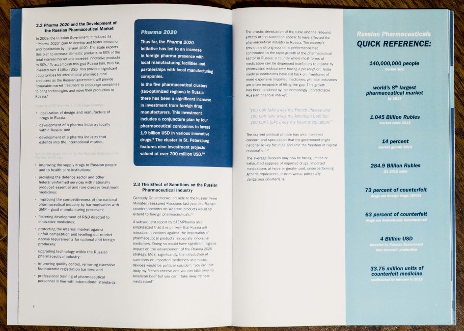 interior of the guide showing text layouts