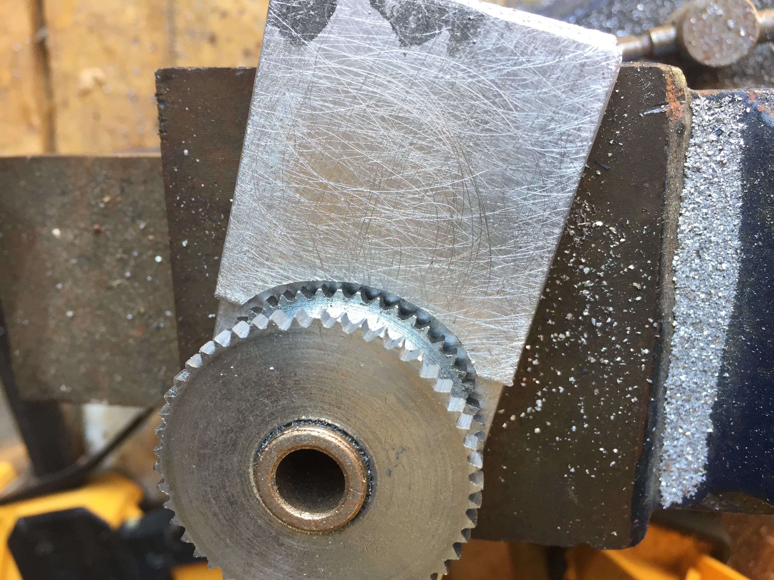 gear being fitted into tool body