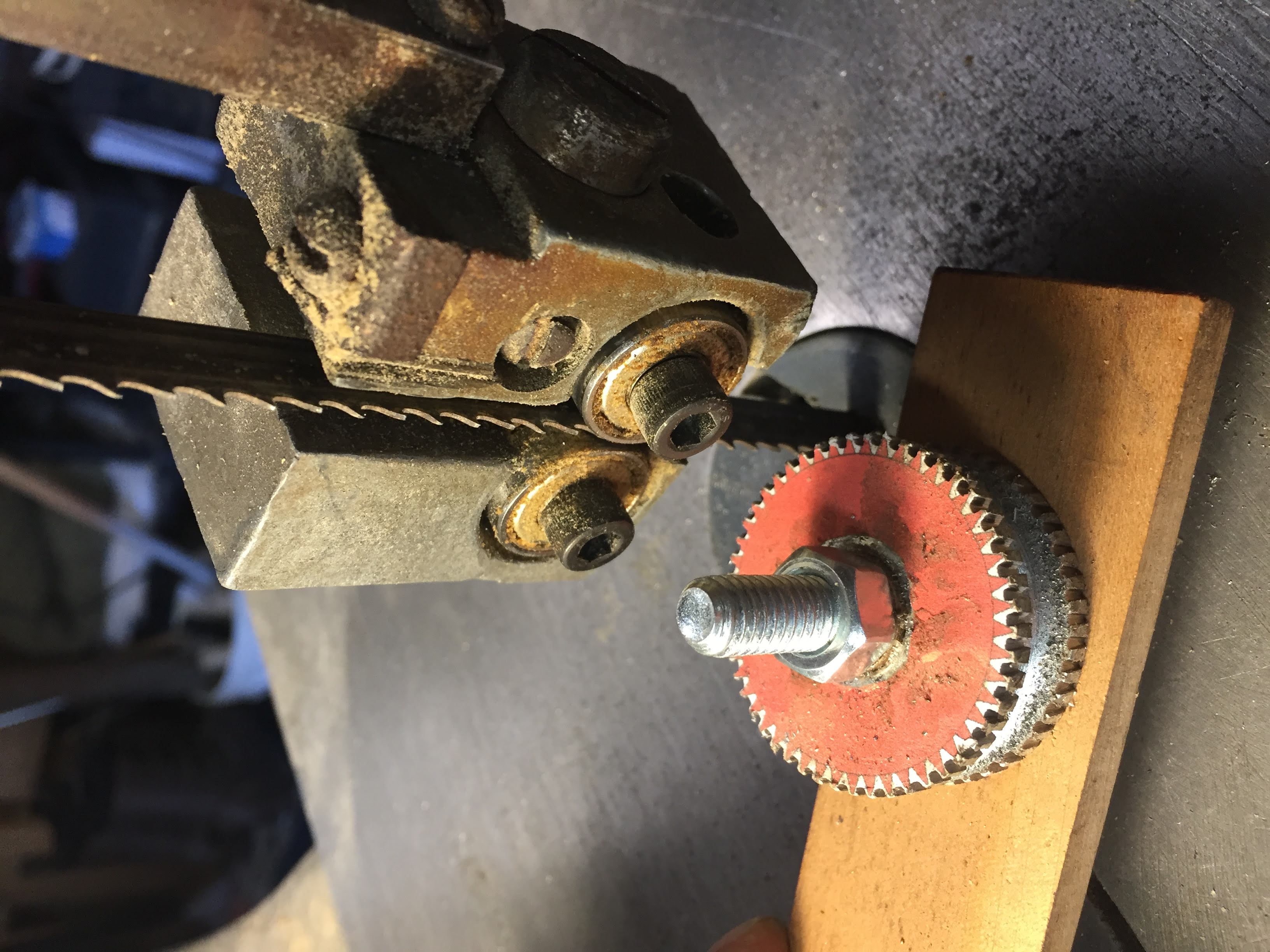 teeth being but into the cylinder