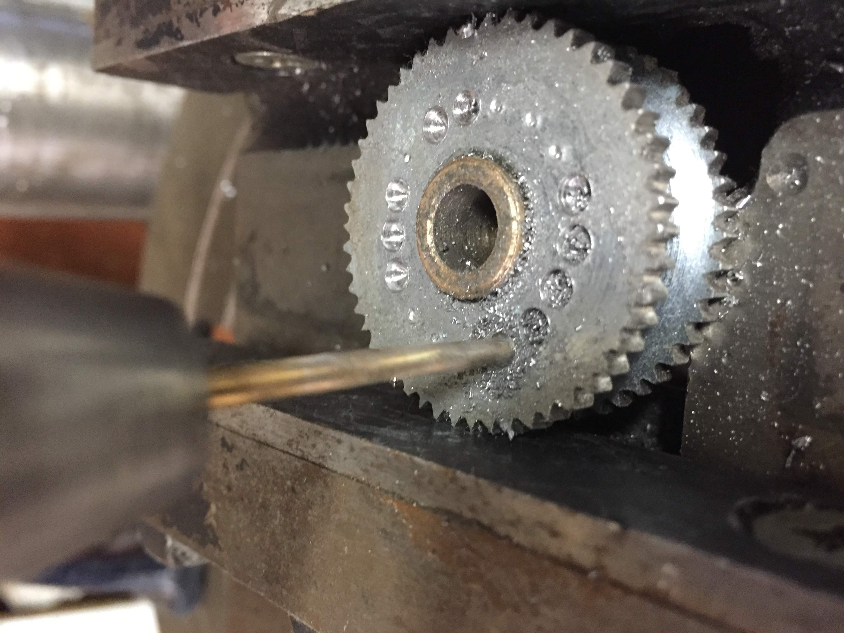 holes being drilled